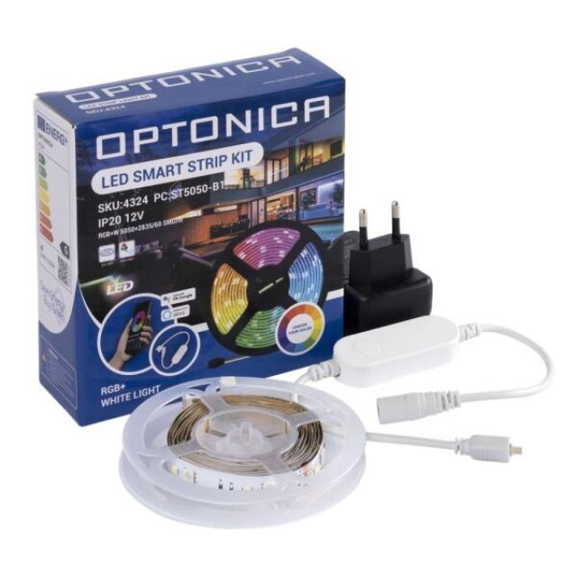 Optonica LED pásek 12V 2m RGB+CW + WIFI control 5050+2835, 60 LED/m, 8W, IP20, sada